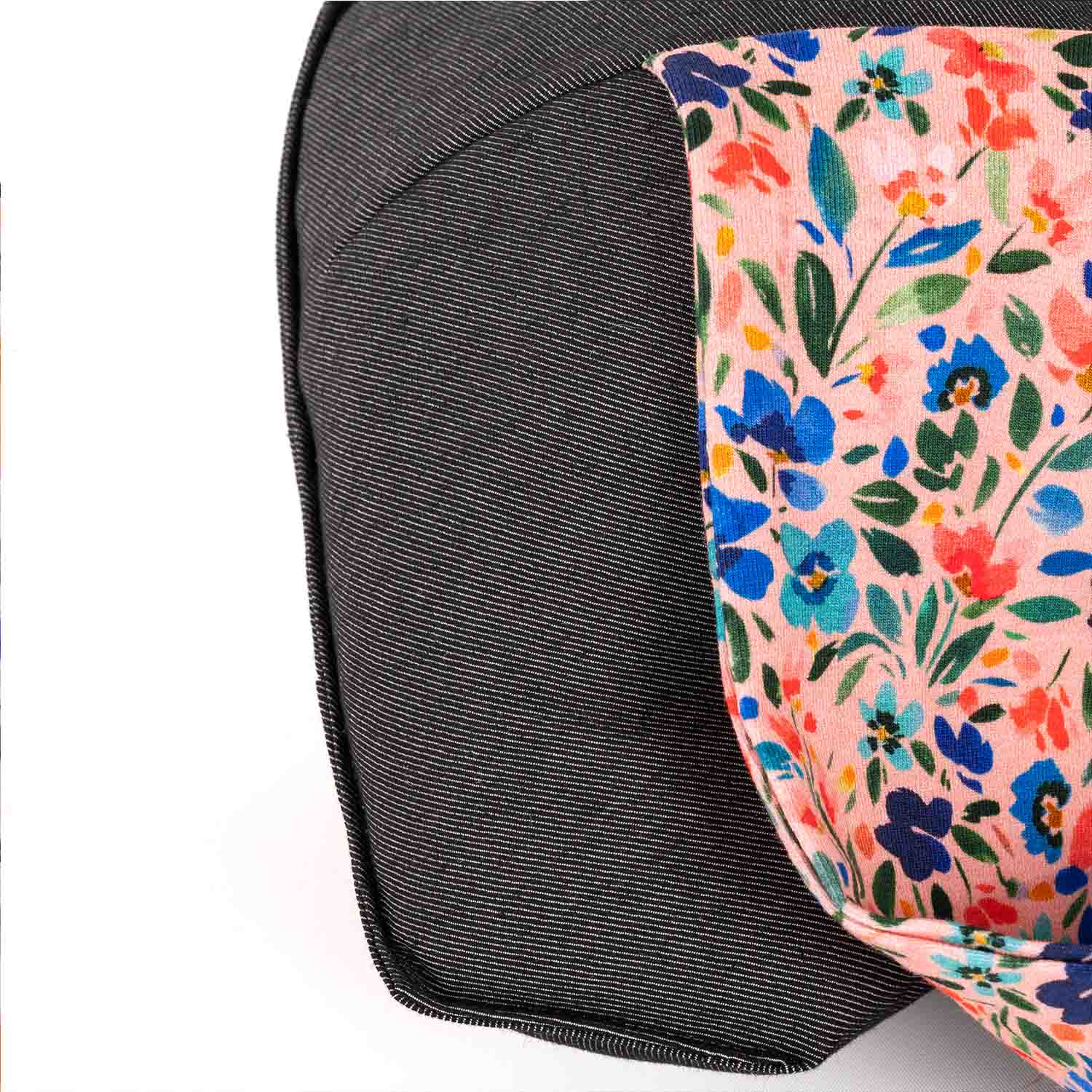 Reisekissen • Rosa, mit Blumen